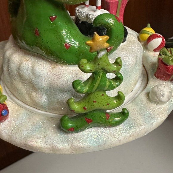 Home Interiors Christmas tree Snowman Reindeer Revolving Musical box - Picture 4 of 14